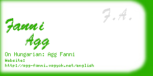 fanni agg business card